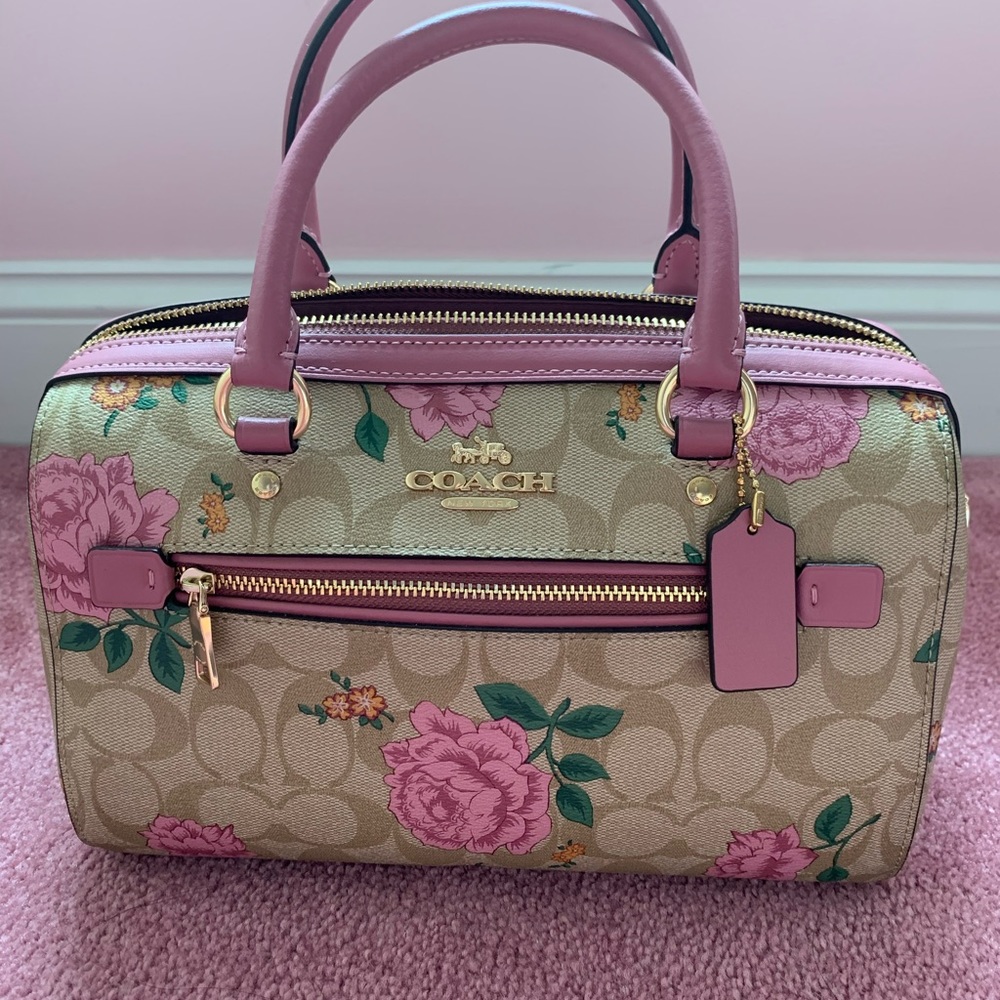 Coach Rowan Satchel Prairie Rose Print